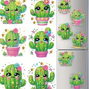 Diamond Art Magnet Set Cactus